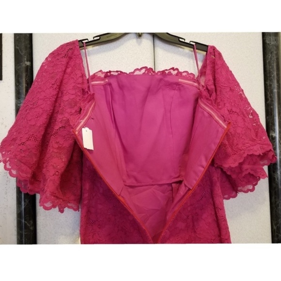 Deep Pink Prom Party Cocktail Dress - Picture 4 of 6